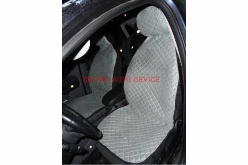 Накидки алькантара серые ромб