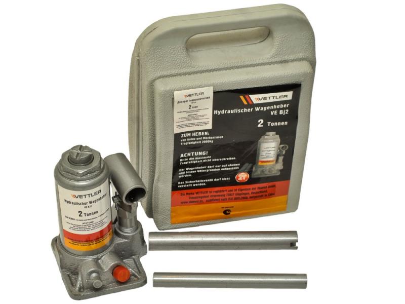 Домкрат гидравлический бутылочный VETTLER (2т)